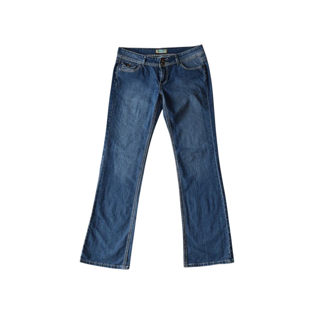 Y2K Blue Ice Low Rise Bootcut Jeans Size 7 Juniors